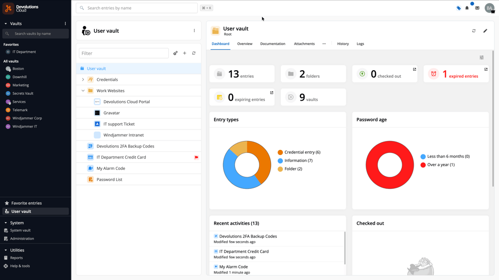 Quickly organize all your passwords and sensitive data